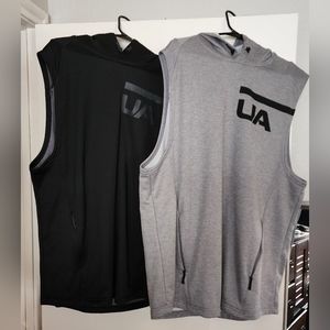 Lot of 2 Under Armour hoodies sleeveless